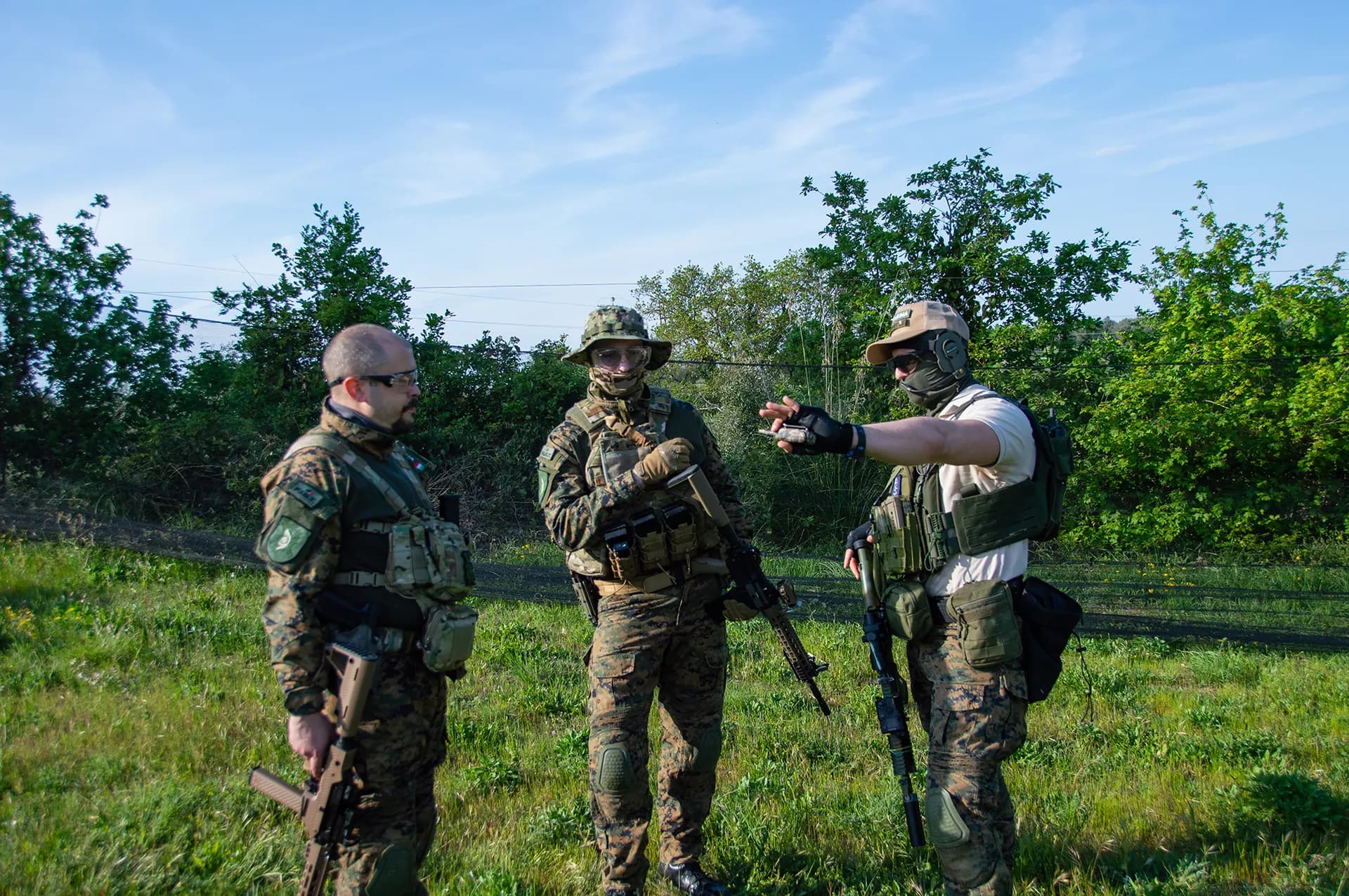 Squadra Ludic Air softair in azione durante evento outdoor 2